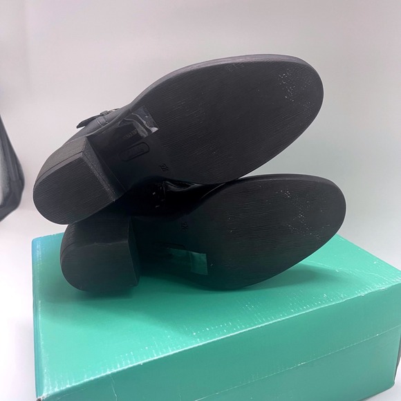 Clarks Mascarpone Cafe Black Leather Moto Ankle Boots 32693 Women 7.5 M - Picture 9 of 10